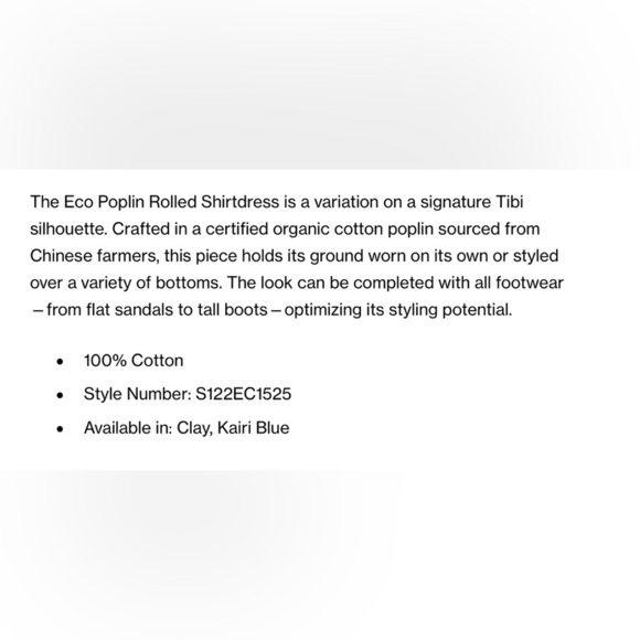 Tibi Eco Poplin Shirt Dress Clay Tan XXS | Organic Cotton Midi Button Front - Picture 5 of 11